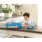 Ferplast Combi 2 Starter Hamster Cage, IncludesWater Bottle, Feeding Bowl, and Cozy House, 31.3L x 11.61W x 10.35H Inches, Blue
