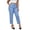 Blue, variant on Nfurl Work Casual Pants for Women High Waisted Pleated Slacks Trousers Business Office Cropped Dress Pants with Pockets Blue,XXL