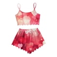 thumbnail image 2 of Womens Pajamas Set Valentines Theme Print Casual Tank Tops and Shorts Soft Comfortable 2 Piece Sleepwear for Women Hot Pink L, 2 of 4