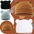 thumbnail image 2 of Autumn and Winter Baby Beanie Comfortable Breathable and Fetal Baby S6K4 Months 0-6 Bear Healthy Head, 2 of 7