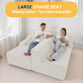 thumbnail image 7 of HARIPUL 94" Cloud Modular Sectional Sofa – Plush Deep-Seated L-Shaped Couch with Chaise, No Assembly Required (Grey, Left-Facing) Beige, 7 of 7