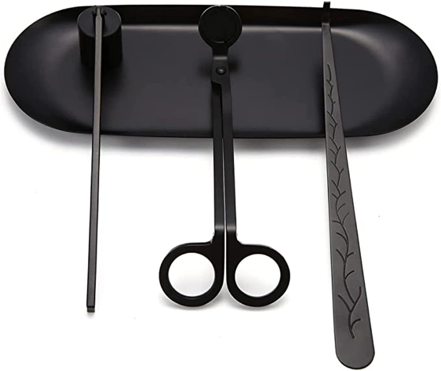 4 Piece Candle Care Tool Set Tray, Wick Trimmer, Wick Dipper, & Snuffer
