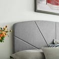 thumbnail image 2 of Modern Sleep Brampton Starburst Upholstered Wood Headboard, Gray and Queen, 2 of 8