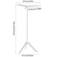 thumbnail image 3 of Tendedero giratorio de pie, plegable, para dormitorio, ideal para colgar ropa y bolsos, de metal., 3 of 6