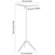 thumbnail image 3 of Tendedero giratorio de pie, plegable, para dormitorio, ideal para colgar ropa y bolsos, de metal., 3 of 6