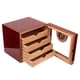 thumbnail image 4 of Humidificador de puros de madera de cedro de gran capacidad con 4 cajones, humidificador e higrómetro., 4 of 11