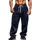 thumbnail image 2 of Pantalones largos para hombre, lisos, informales, con correa elástica, para fitness al aire libre, pantalones cargo, pantalones para hombre, 2 of 5