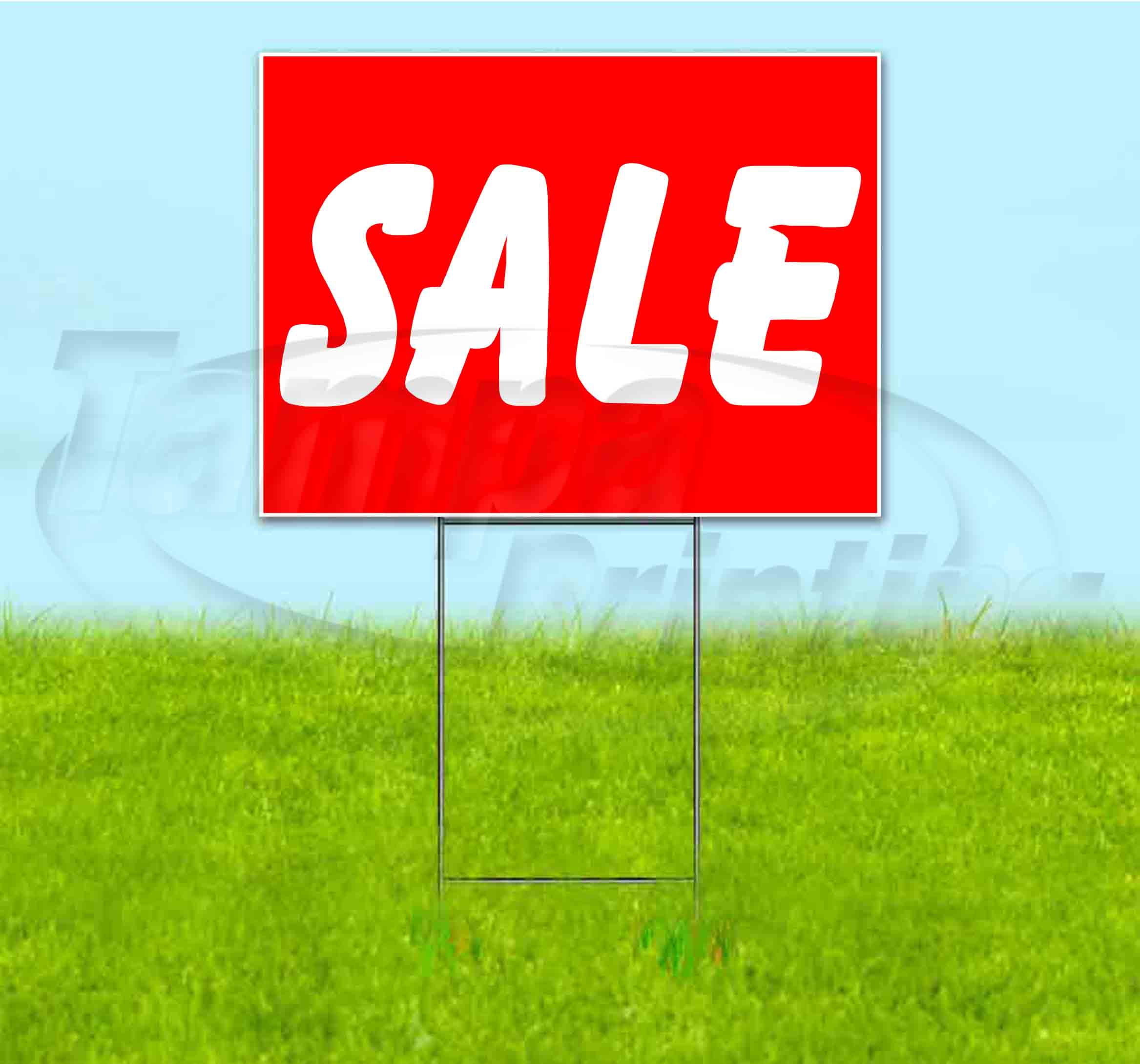 Sale (18" x 24") Yard Sign, Includes Metal Step Stake