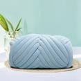 thumbnail image 6 of 1kg Velvet Chunky Yarn Arm Knitting Washable Crochet Soft DIY Tube Giant Yarn Weight Yarn for Macrame Projects Blanket Baskets Hats Pet Bed Light Blue, 6 of 8
