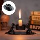 thumbnail image 5 of Portavelas de escritorio con forma de figura humana para velas de té, candelabro de pilar, soporte decorativo para velas de pilar Negro, 5 of 8