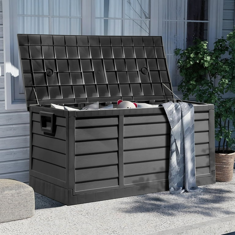 TK BOX 75 （55x75cm） Ktaxon Outdoor Garden Plastic Storage Deck Box Chest with Wheels