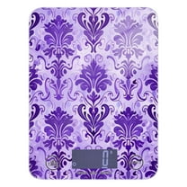 Kitchen Electronic Scale Food Scale 7.68x5.71 inch Multifunctional Digital Kitchen Scale Tempered Glass Decorative Baking Cooking Meal Preparation Purple Vine