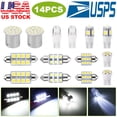 thumbnail image 2 of (14 Pcs) T10/31mm/36mm/41mm/1156 Festoon LED Light Bulb Interior Dome Map LED Lights License Plate Trunk Side Positioning Lights 6000K White, 2 of 5