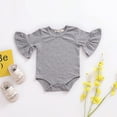 thumbnail image 2 of Toimothcn Baby Girls Romper Jumpsuits Short Sleeve Casual Solid Color Romper Soft Loose Breathable Jumpsuits 6-12 Months, 2 of 8