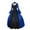 #01Blue, variant on ZVAVZ Women's Victorian Rococo Dress Vintage Long Party Costume Flare Sleeve Medieval Ball Gown Lace Patchwork Gothic Dress Masquerade Theme Dresses Hot Pink,XL
