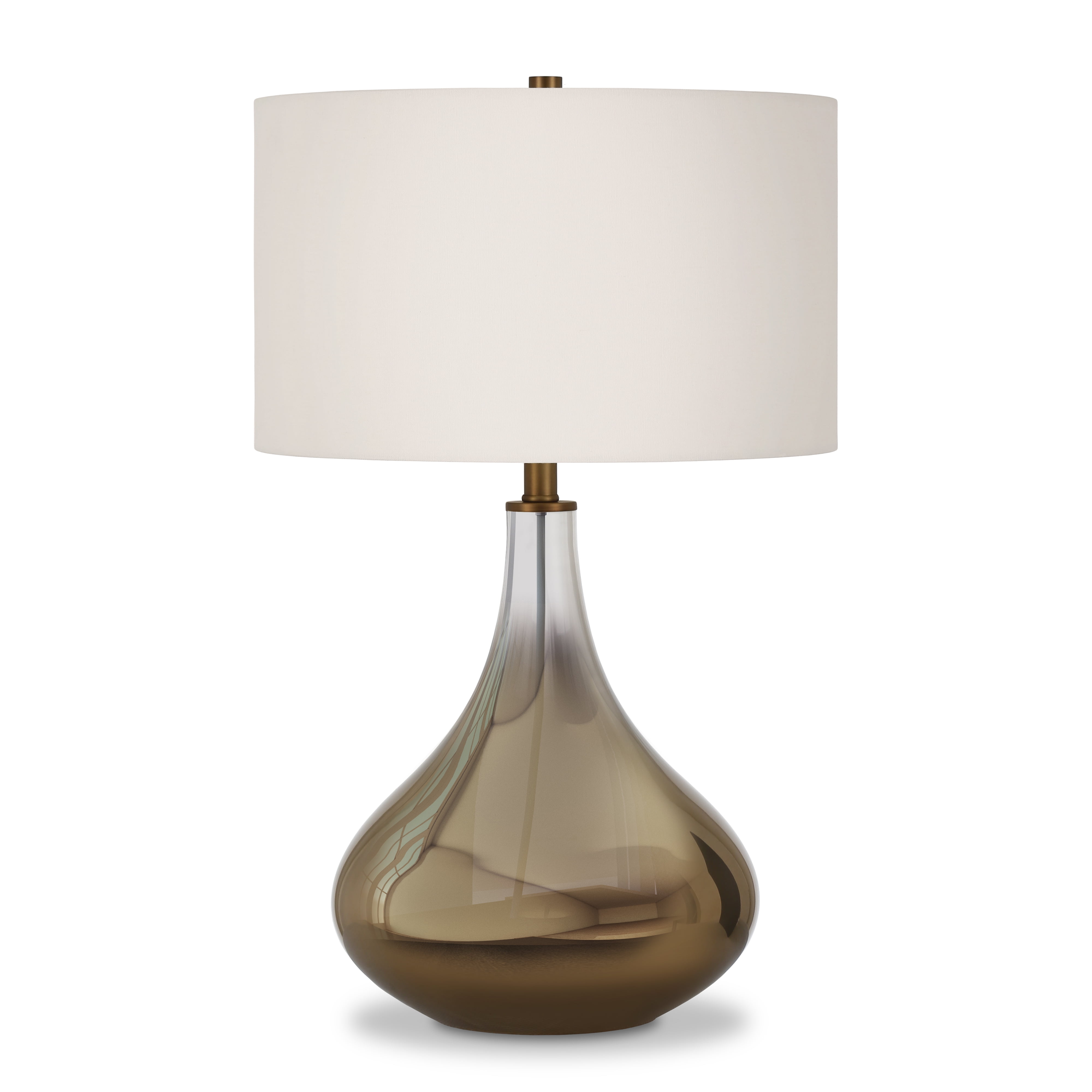Ceres Modern Glam Table Lamp in Ombre Gold Brass Colored Glass with