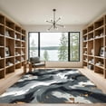 thumbnail image 2 of ODIKA 5'x7' Machine Washable Non-Slip Area Rug, Abstract Gray High Traffic Rug, Gray, 935964, 2 of 7
