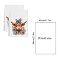 thumbnail image 3 of Gumesh Highland Cow Kitchen Towels 2-Pack – 25.9x17.7 Inch Super Absorbent Dish Cloths, Farmhouse Tea Towels for Drying Dishes, Hand Towels for Bathroom, 3 of 6