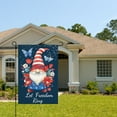 thumbnail image 2 of AMHNF Patriotic Gnome with Flowers and Butterflies - Linen Garden Flag 12x18 inch, Memorial Day Independence Day Yard Flag for Spring Summer Home Outdoor Garden Decoration, 2 of 5
