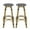 Black/White/Bamboo Finish, variant on Wilbur Aluminum and Wicker Outdoor 29.5 Inch Barstools, Set of 2, Red, White, and Bamboo Finish