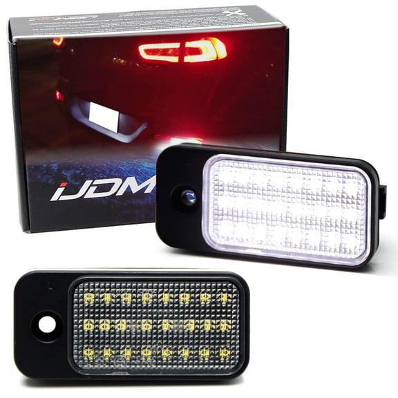 OEM-Fit 3W Full LED CAN-bus Error Free License Plate Light Kit For Jeep 2019-up Cherokee, Powered by 18-SMD Xenon White LED Diodes
