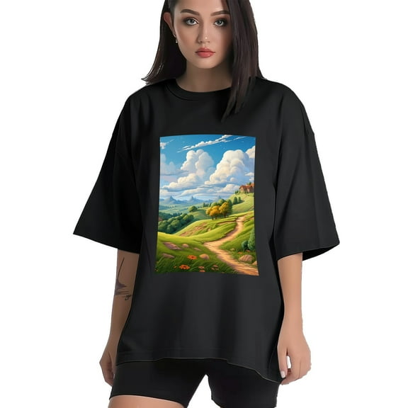 Plus Size Shirt for Women Black Tops for Women Short Sleeves Shirt for Women Sunny Day T Shirt Crewneck Shirt for Women XS