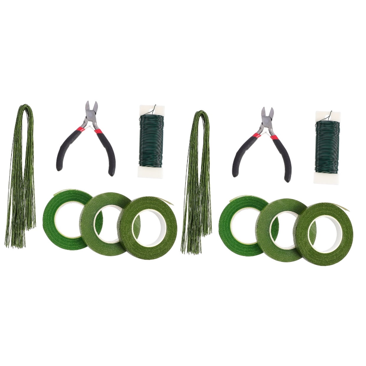 DRAFIDEEP Floral Arrangement Tools Kit Dark Green For Wedding Bouquet And Home Decor 2 Sets