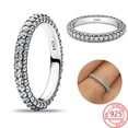 thumbnail image 2 of 2023 New Sterling Silver Sparkling Pavé Zircon Elevated Red Heart Crystal Ring DIY Women Party Wedding Jewelry Ring Gift, 2 of 6