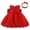 Red, variant on Fesfesfes 2 Piece Set Toddler Girls Mesh Embroidery Bowknot Birthday Party Dress Girls Gown Long Dresses Headband Suit