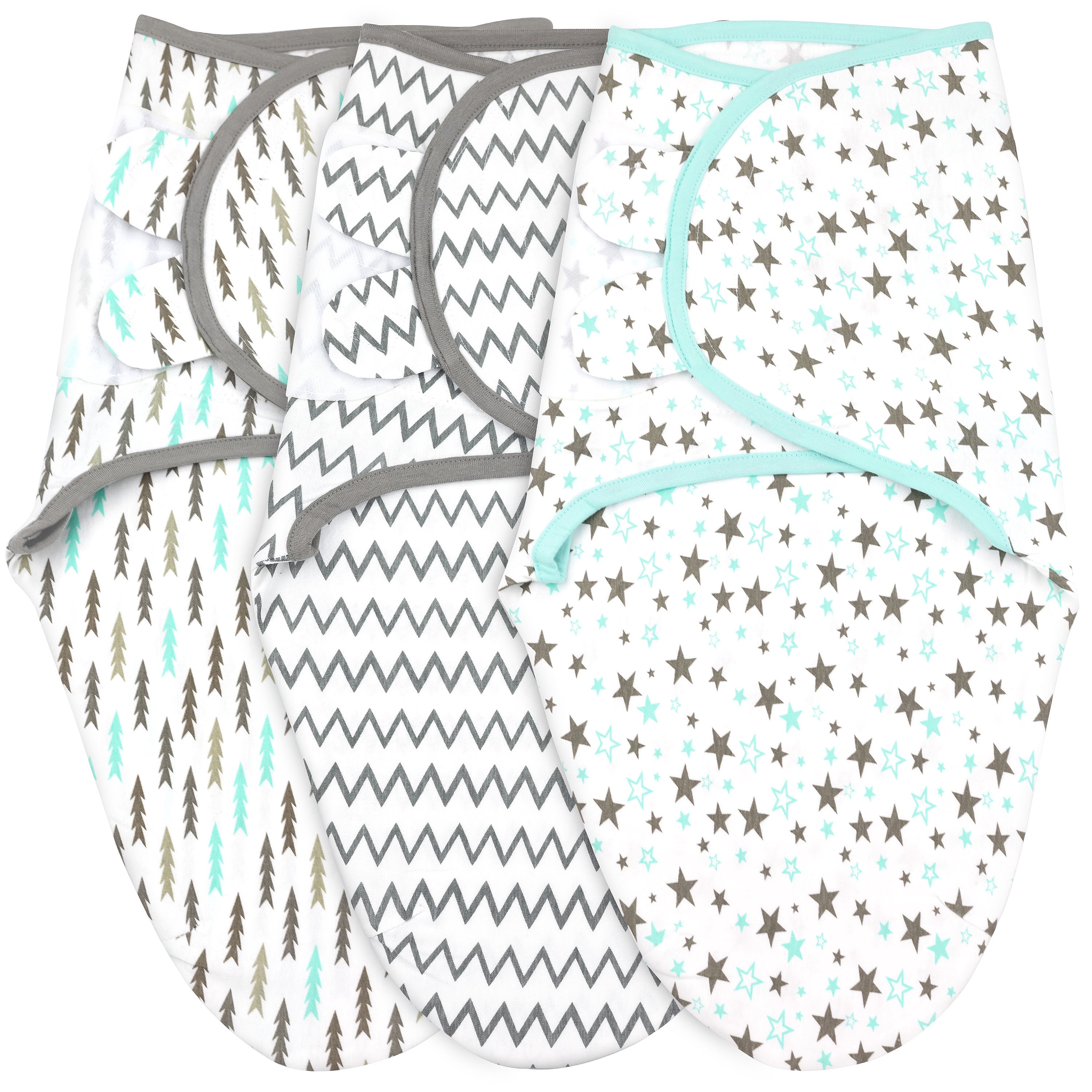 Swaddleez - Swaddle Blanket, Adjustable Baby Wrap 2 Pack Grey