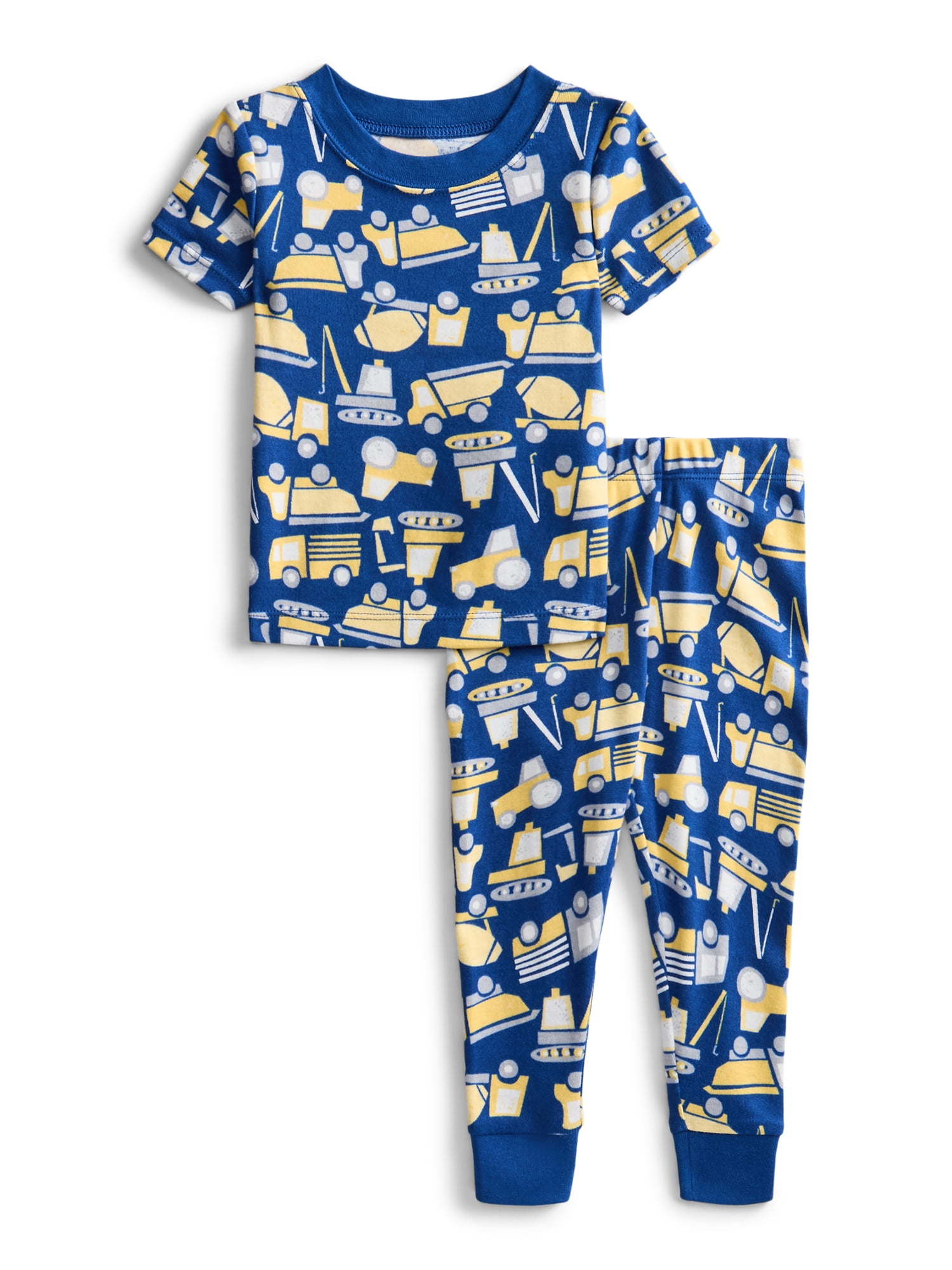 Wonder Nation Toddler Boys or Girls Cotton Snug Fit Short Sleeve Pajama Top and Pants Set, 6-Piece, Sizes 12M-5T