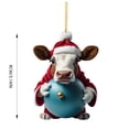thumbnail image 3 of Fiudx Colgante de Cerdo Navideño, Diseño Plano de Acrílico, Adorno Festivo para Árbol, Decoración Llamativa, Opciones de Exhibición Versátiles, Decoración Navideña para El Hogar, Cuerda Dorada, Tamañ, 3 of 6