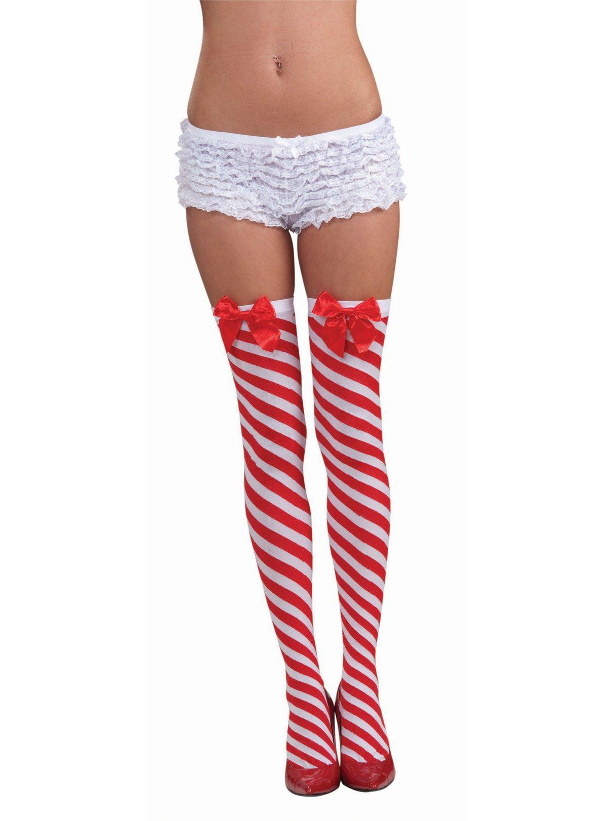 Candy Cane Stockings Costume Hosiery 