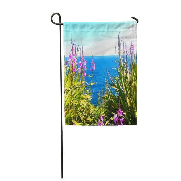 NUDECOR Blue Acores Miguel Landscape Azores Portugal Archipelago Architecture Atlantic Garden Flag Decorative Flag House Banner 28x40 inch