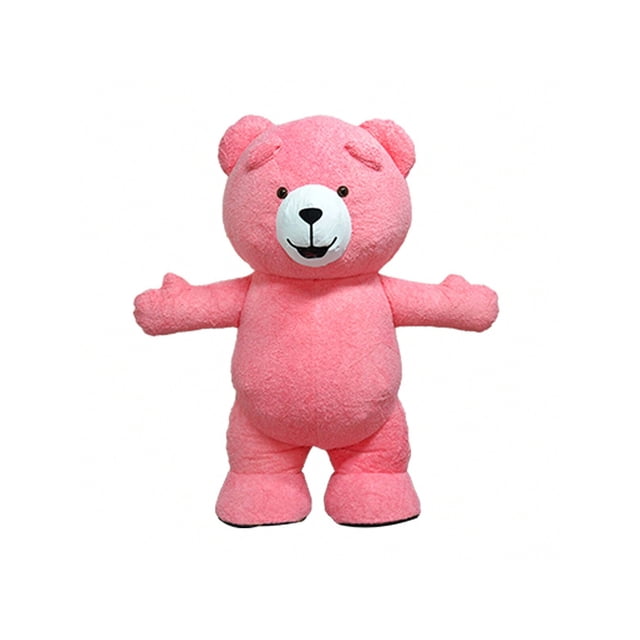 Inflatable Plush Bear Costume For Adult, Mascot Costume For Halloween Christmas Cosplay Party Full Body Costume