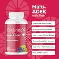 thumbnail image 2 of Celebrate Vitamins High ADEK Bariatric Multivitamin with Iron Chewables, 60 mg Iron, Grape, 60 count, 2 of 5