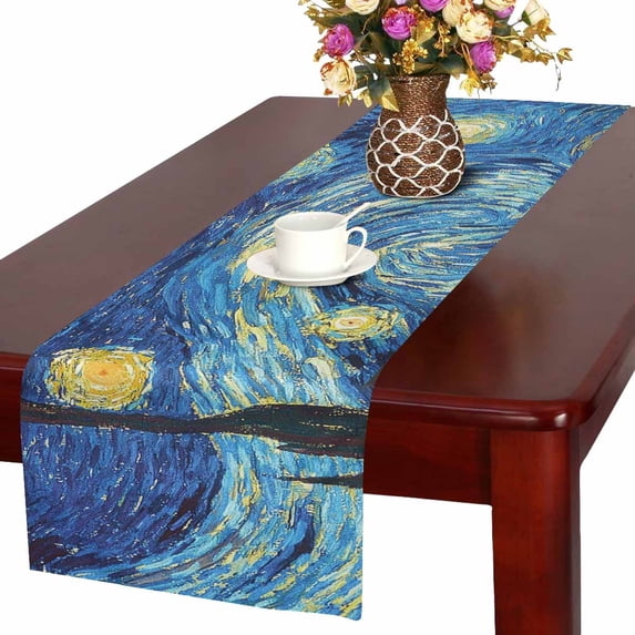 MKHERT The Starry Night Table Runner For Wedding Party Decoration Kitchen Decor Decoration 16x72 inch