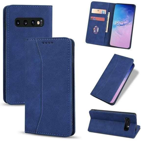 Wallet Case for Samsung Galaxy S7, Premium PU Leather Case Vintage Matte Wallet Flip Cover [Card Slots] [Magnetic Closure] Stand Function Folio Shockproof Full Protector for Galaxy S7 - Blue