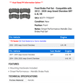 thumbnail image 2 of Front Brake Pad Set - Compatible with 2012 - 2020 Jeep Grand Cherokee S.R.T 6.4L V8 2013 2014 2015 2016 2017 2018 2019, 2 of 2