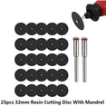 thumbnail image 2 of 25Pcs 32mm Grinding Wheel with Mandrels for Rotary Tools Resin Cutting Disc Mini Circular Saw Blade Rotary Cut Off Wheel, 2 of 5