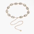 thumbnail image 3 of XIATIAN green glass diamond chain belt metal diamond belt women's dress metal belt women's western style belt women's belt, 3 of 7