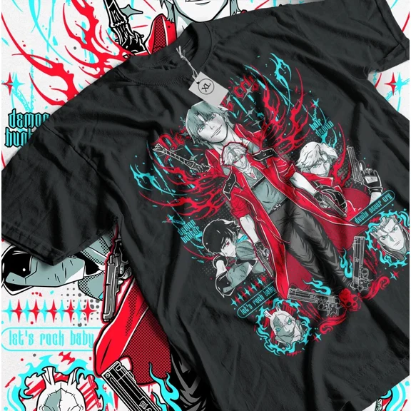 VINTAGE Devil May Cry Dante T-Shirt Unisex Shirt All Size Black