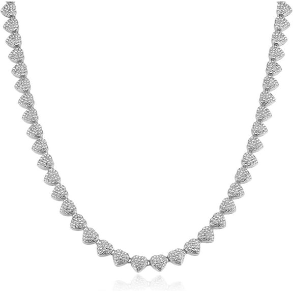 Love Premium Hearts Necklace for Women Lustrous Cubic Zirconia Necklace Party Wedding Jewelry Gift[y005]