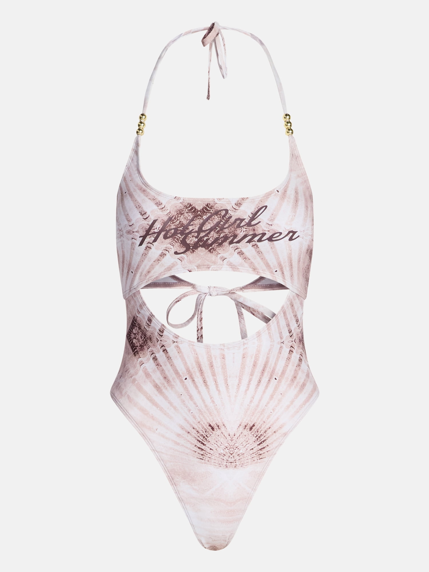 Hot Girl Summer by Megan Thee Stallion Women's and Women's Plus Hot Girl Summer Cutout One-Piece Swimsuit, Sizes XS-3X