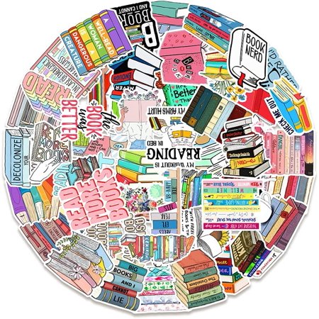 50 Packs Reading Reward Stickers Water Bottles Laptop Phone Motorcycle ...