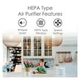thumbnail image 3 of HEPA Compact Air Purifier, 300 Sq Feet Coverage, 3 Speed Settings, Whisper Quiet, White , High-Efficiency, 3 of 6