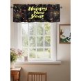 thumbnail image 2 of Happy New Year Valances for Windows, Rod Pocket Kitchen Valance Curtains - Soft & Washable Small Window Treatment for Living Room,&nbsp;Bathroom, Clock Fireworks, 54x18inch, 2 of 9