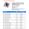 thumbnail image 2 of Automatic Transmission Filter Kit - Compatible with 1973 - 1974, 1980 - 1983 Chevy Malibu 1981 1982, 2 of 2