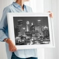 thumbnail image 2 of Minneapolis After Dark - Minneapolis Minnesota Photography Cityscape Black and White Skyline Architecture Nightlife City White Framed Wall Art Print 9 x 12 inches, 2 of 4