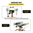 thumbnail image 4 of 1100 LBS Transmission Jack - 1/2 Ton Hydraulic Telescopic Jack with Foot Pedal, 360° Swivel, Adjustable Saddle, Garage Shop Lift Hoist - Orange, 4 of 7
